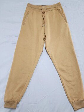 Architect Jean Co Womens M Jogger Pants Beige Fleece High Rise Drawstring